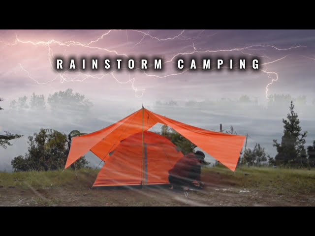 🌧️ 5 DAY RAIN CAMPING, solo camping in long heavy rain (Rain Storm ASMR) class=