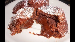 These are chocolate "lava" cakes, because they give an eruption of hot
lava when they're cut open...or popped into your mouth. have only five
...