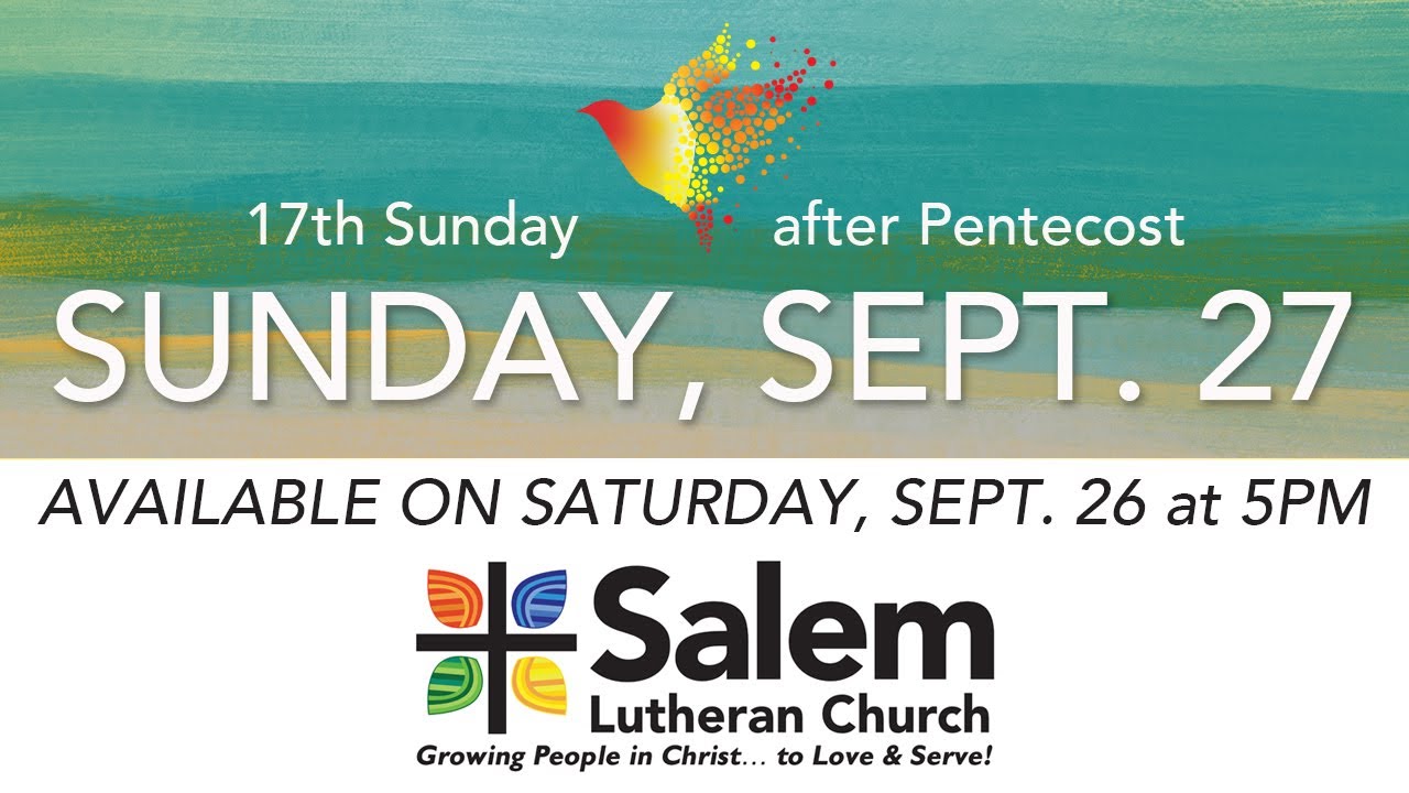 Salem Lutheran Church September 27, 2020 YouTube