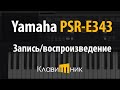 Синтезатор Yamaha PSR E343. Запись/воспроизведение(3/4)