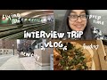 I was flown out for an internship interview! (solo travel, interview prep, schoolwork) | umich vlog