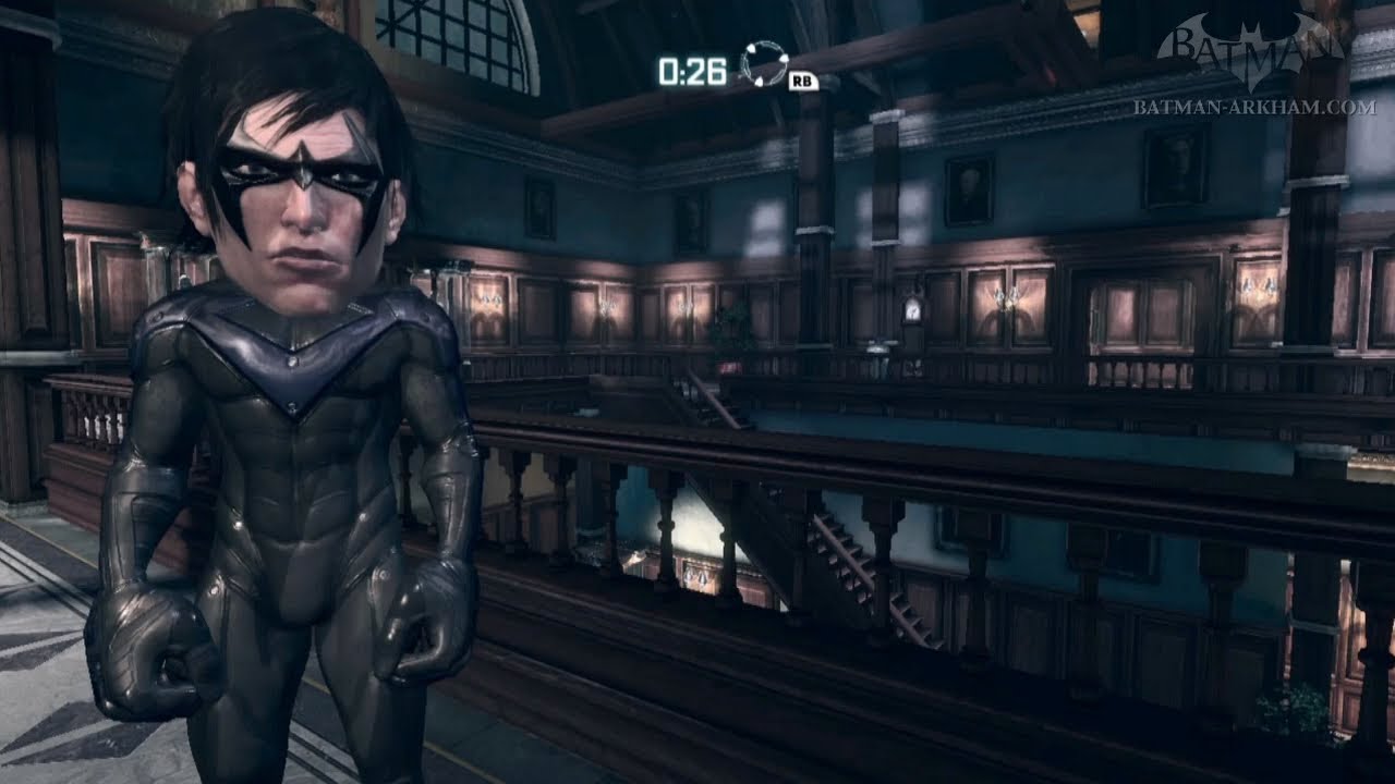 Batman: Arkham City - Easter Egg #18 - Big Head Mode - YouTube