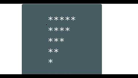 Inverted Right Angle Triangle Star Pattern using java || pattern using java