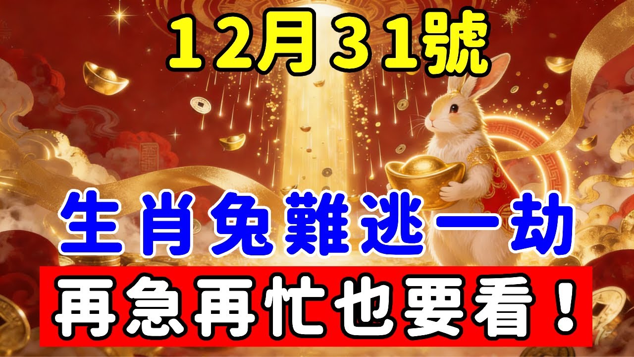 老天爺也救不了，就在明天12月31號，生肖兔難逃一劫，再急再忙也要看！【悟者思維】#生肖 #運勢 #命理 #屬相 #風水 #財運 #佛陀 #佛學 #佛法 #佛教 #修行