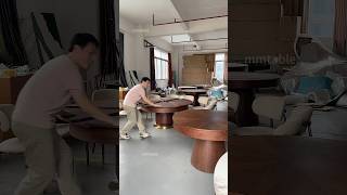 folding dining table for 6 to 12 persons / mesa comedor redonda extensible