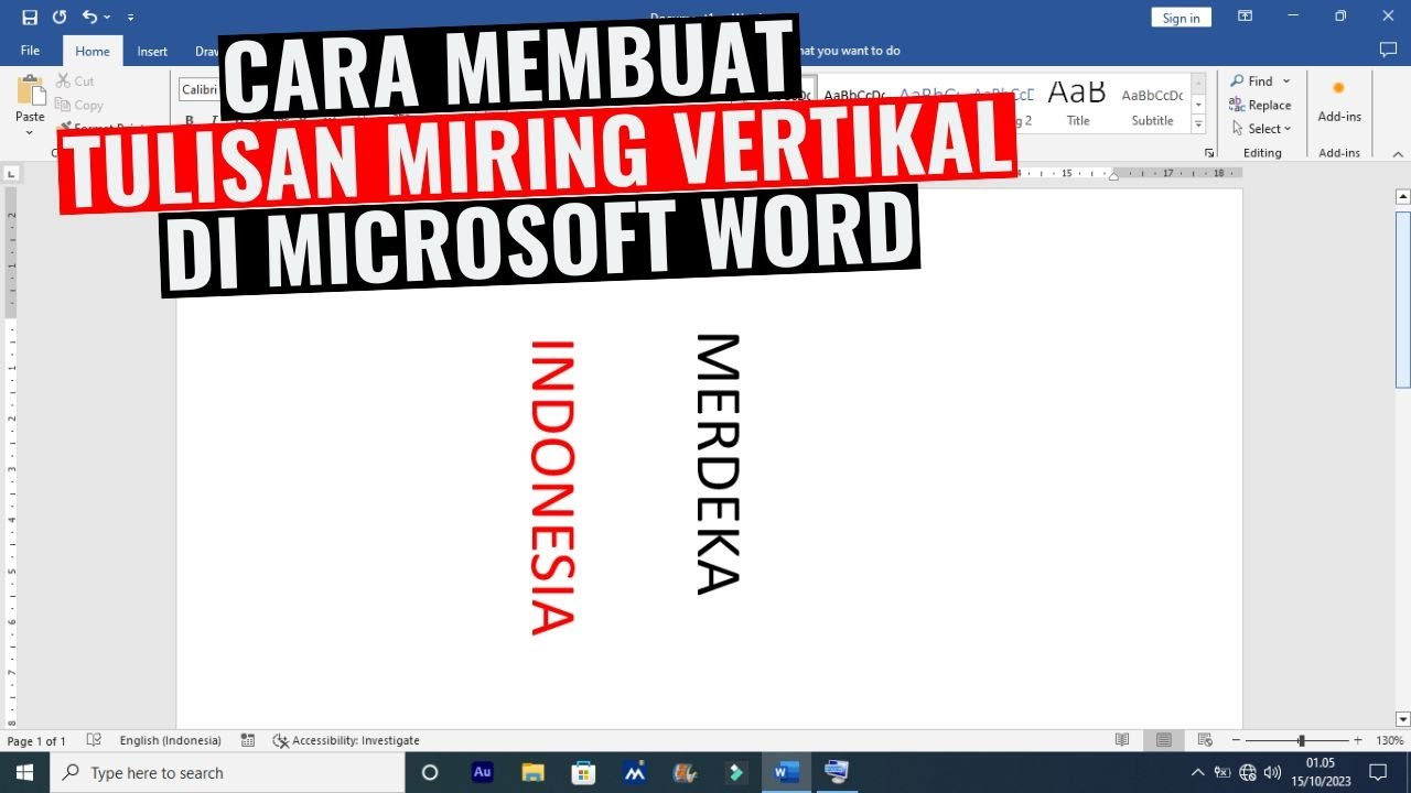 Menjelajahi Dimensi Baru: Panduan Lengkap Menulis Vertikal di Microsoft Word Menjelajahi Dimensi Baru: Panduan Lengkap Menulis Vertikal di Microsoft Word