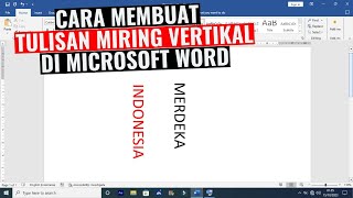 How to Make Vertical Italics in Word