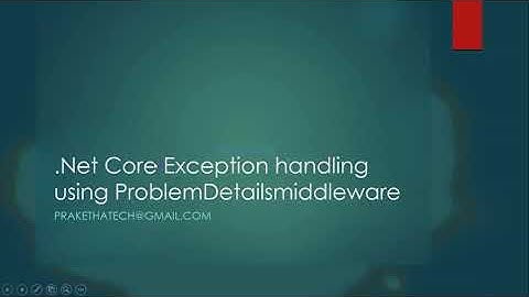 .Net Core Exception Handling using ProblemDetails Middleware