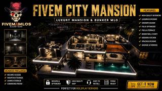 Fivem City mlo gta 5 mansion Gang hideout mlo with add secret bunker Fivem gang villa gta 5 mansion