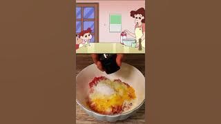 Shin chan anime cooking in real life