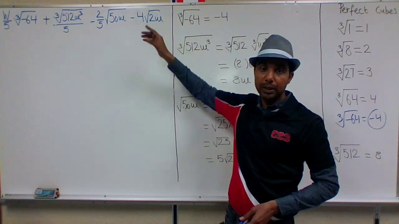 Add Subtract Radicals 10d P 279 YouTube