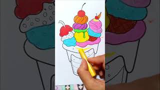 Mewarnai Es Krim Pelangi
