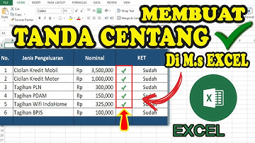 Cara Membuat Tanda Centang di Microsoft Excel Dengan Mudah || De Tutorial