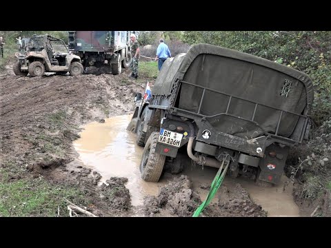 Militär-LKW hat sich