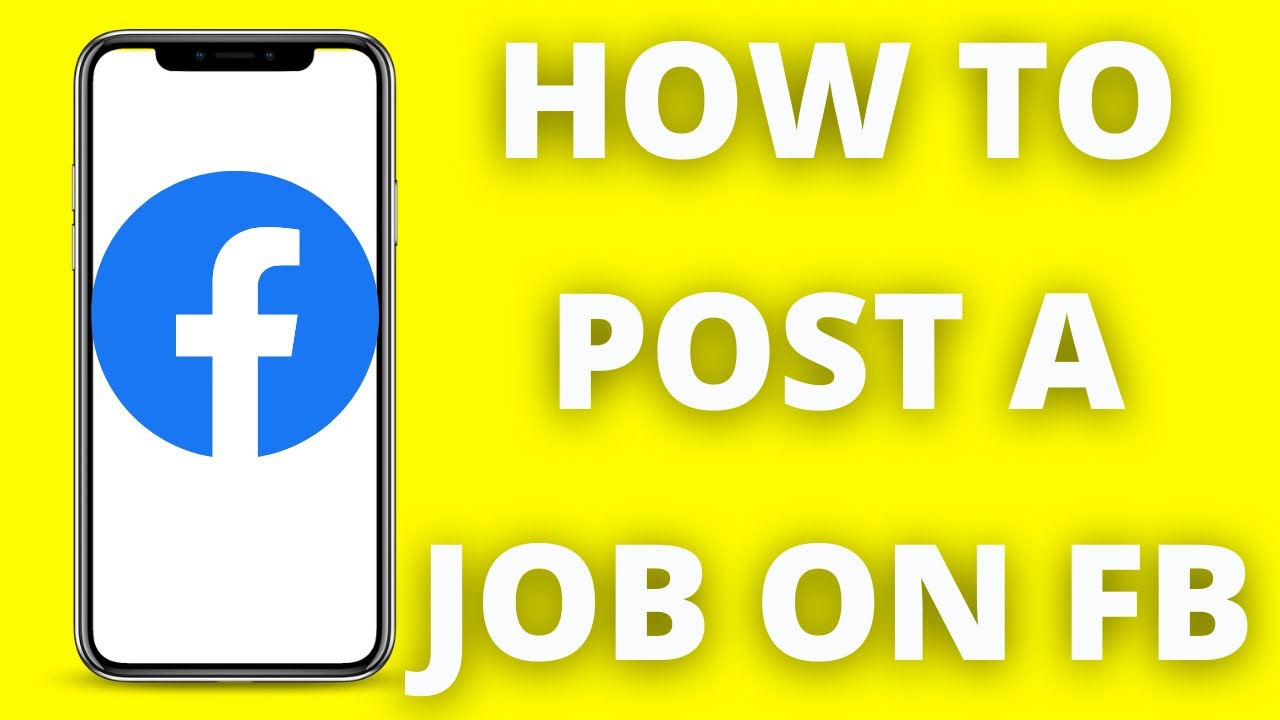 How To Post a Job in Facebook (2024) YouTube