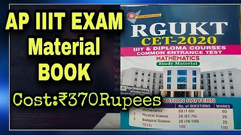 ENTRANCE EXAM MATERIAL BOOK|AP IIIT NOTIFICATION 2020|IIIT AP ENTRANCE EXAM 2020|RGUKT IIIT|AP IIIT