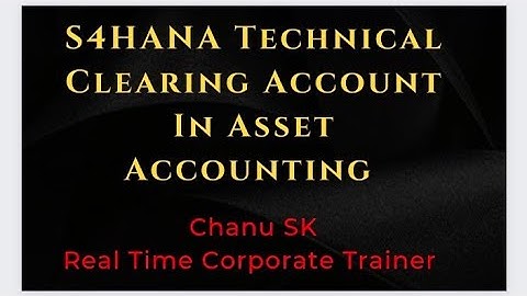 Technical Clearing Account In S4HANA Finance- S4HANA Finance In Telugu-SAP Free Course In Telugu
