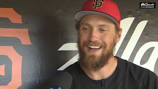 Hunter Pence Sheds 'Joyful' Tears During Interview With Amy G.