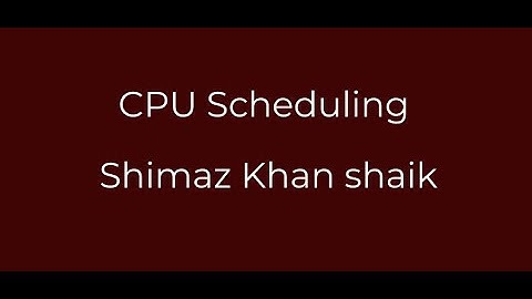 CPU Scheduling