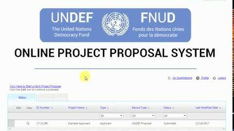 UNDEF Proposal Portal: How to print and submit a project proposal