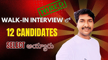 12 Freshers got Selected in the walk-in interview | Lucky Techzone