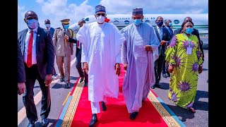 President Buhari Arrives Mali For Peace Mission By ECOWAS Heads Of Government