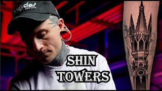 Tattoo Experience: Towers on the Shin