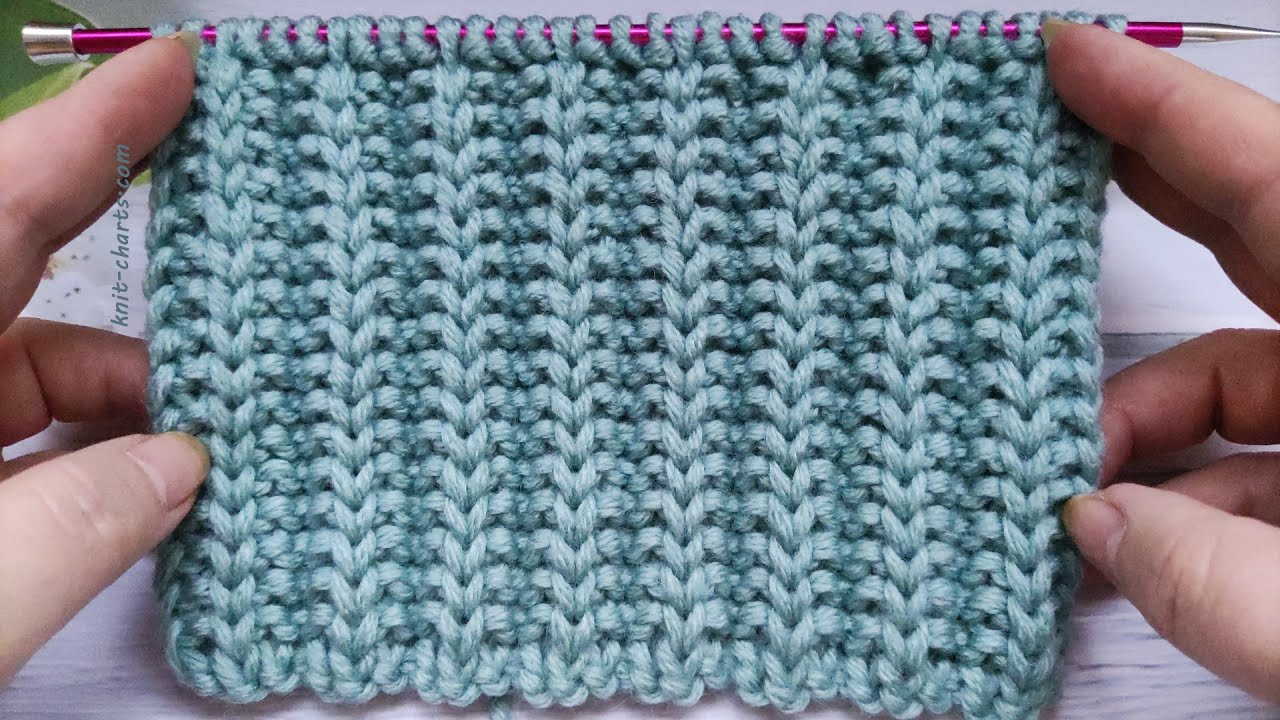 Relief Rib Knit Stitch| Relief-Rippenmuster stricken| Punto Coste in rilievo| Punto elástico relieve