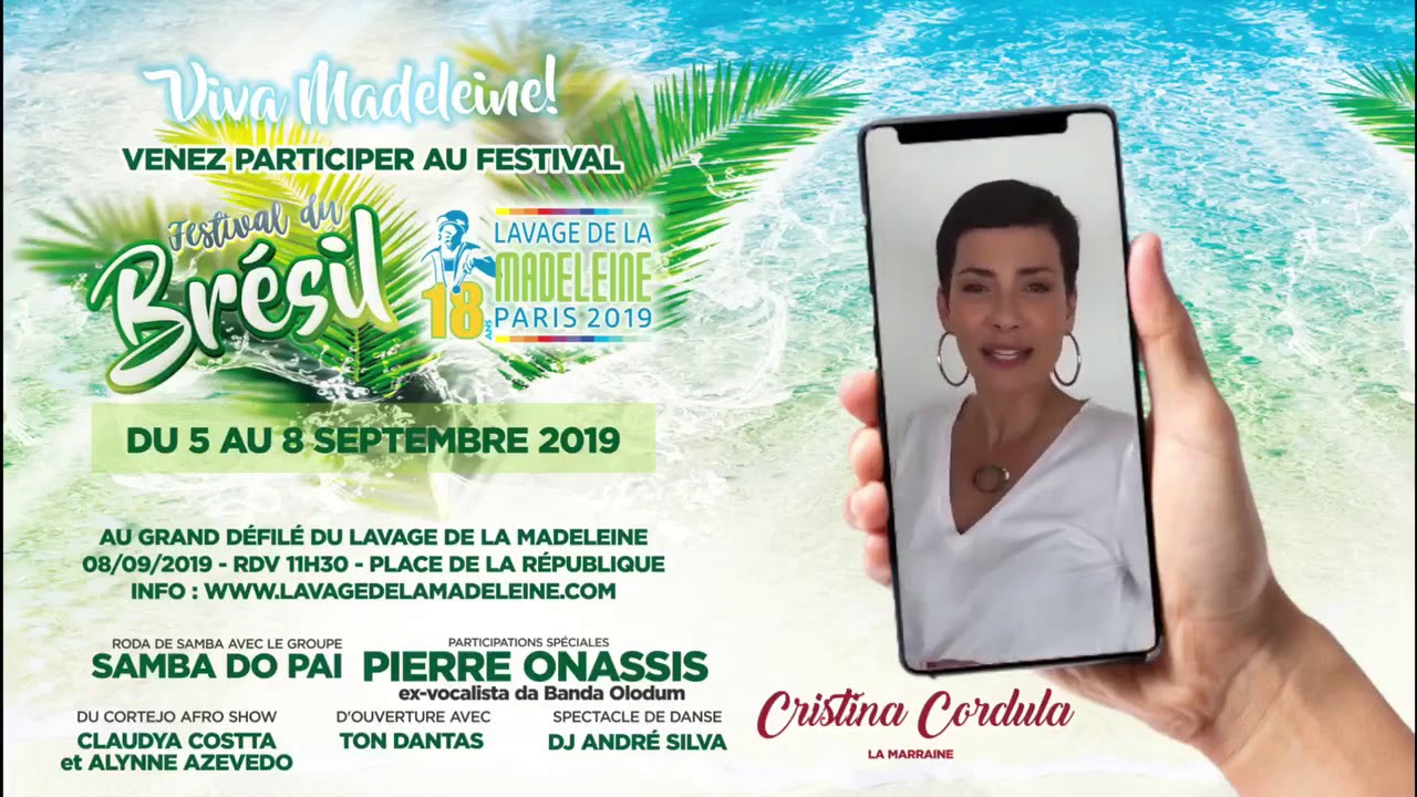 Cristina Córdula annonce le Festival Culturel du Brésil 2019 - YouTube