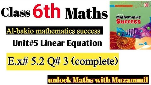 class 6 math albakio success |exercise 5.2q# 3 complete
