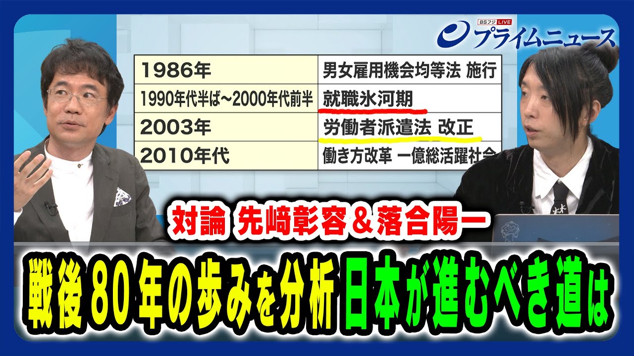 【戦後80年特別企画〜先﨑彰容×落合陽一】戦後80年の歩みを分析し日本が進む道を展望する 先﨑彰容×落合陽一 2025/8/12放送＜後編＞