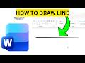 How To Draw Line on Microsoft Word(EASY)