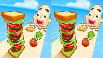 Sandwich Runner 😋 | Funny Mobile Game Walkthrough (Android & iOS) | Episode 1 🤡💥