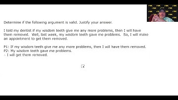 MATH 1332 3.4.11 - Examples of Determining the Validity of an Argument