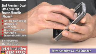 Callstel Aktiver Dual-SIM-Adapter für iPhone 4 (refurbished)