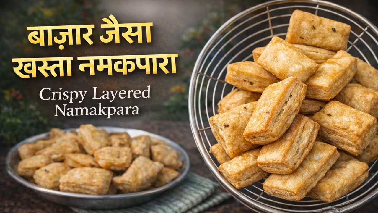 बाज़ार जैसी खस्ता परतदार नमकपारा घर पर बनायें 😍 Crispy Layered Namakpara Recipe #namakpara