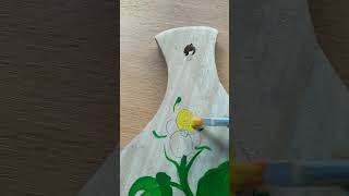 Melukis ragam hias Flora pada Talenan. #artandcraft