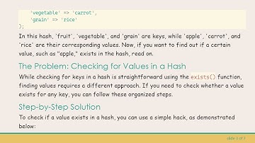 How to Find a Value in a Perl Hash