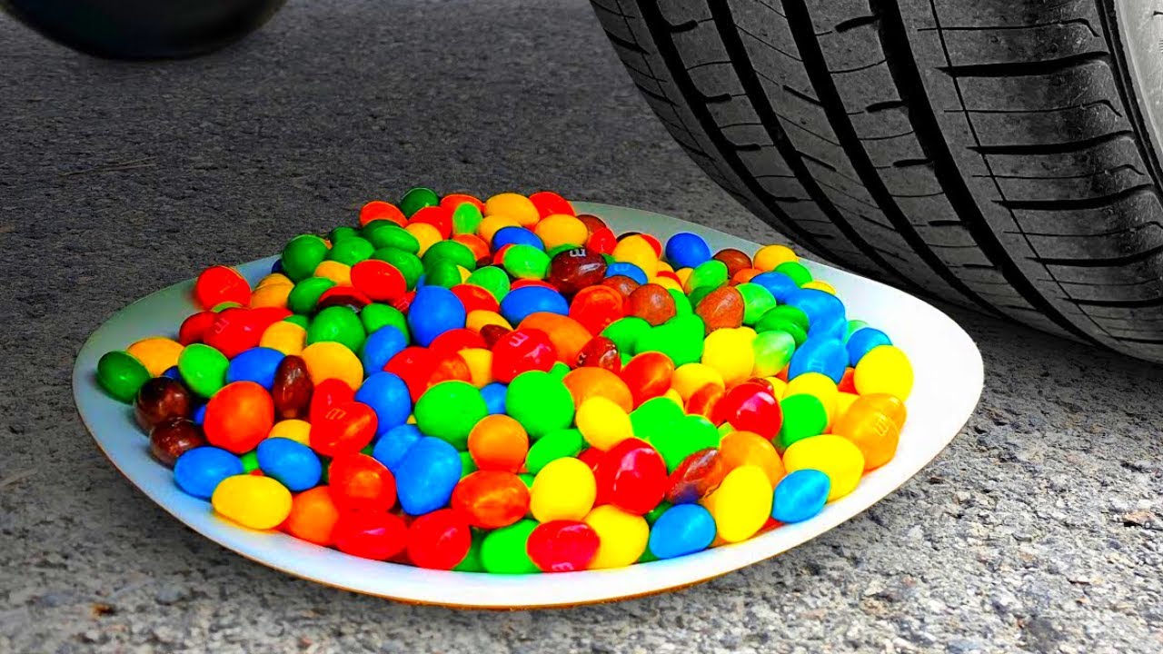 Car Tire Crushing and Smashing Different Objects Satisfying ASMR