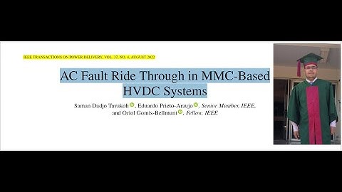 "AC Fault Ride Through in MMC-Based HVDC Systems" IEEE TRANSACTIONS ON POWER DELIVERY, 2022 Part 1