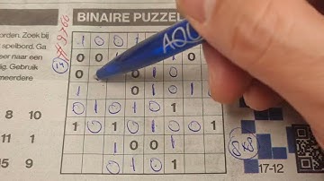 Tuesday. Bonus Extra edition. (#9766) Binary01 Sudoku puzzle.  12-17-2024 Extra part 3 of 4