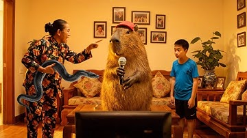 Capy cùng anh giúp bà tắm cho RẮN và cái kết #capybara