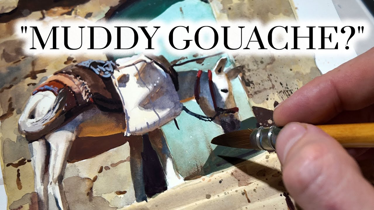 Как избавиться от мутных цветов гуашью