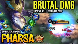 PHARSA BEST BUILD 2024 | BUILD TOP GLOBAL PHARSA GAMEPLAY | MOBILE LEGENDS✓