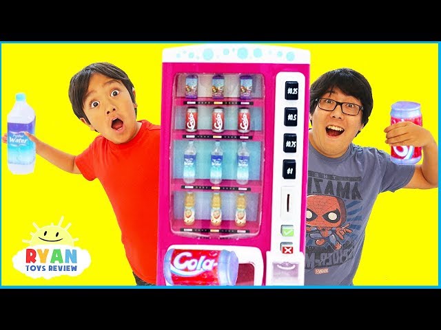 Ryan Pretend Play with Vending Machine Toys for Kids and Children Playhouse!!! class=