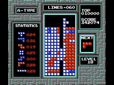 NES Tetris "Fastest 999999" by Acmlm in 03:11.78