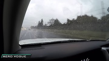 PIAA Silicone Wiper Treatment vs. Non-Treated Windshield
