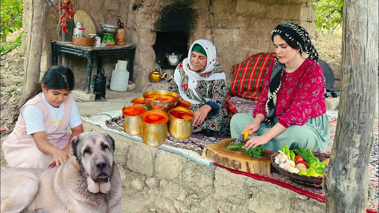 Investigating rural life and cooking traditional food in northern Iran ...