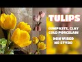 TULIPS NON WIRED, NO STYRO In Gumpaste, Cold Porcelain or Clay vlog 21 by marckevinstyle