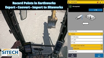 Earthworks Record Points Export Convert in TBC Import to Siteworks